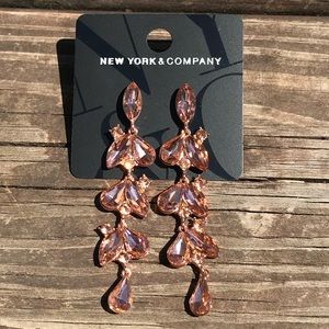 Statement Rose Gold Hanging Earrings!